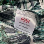 Posy White & Green Palm Tree Swimsuit Cover Up 2 Photo 5