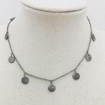 gunmetal coin necklace Black Photo 0