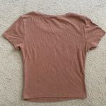 Bozzolo  Women's Brown Ribbed Short Sleeve Top Photo 1