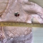 Romwe Pink Cherry Open Knit Front Tie Cropped Cardigan Ruffles S Rockabilly Photo 9