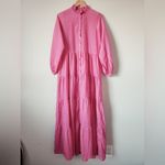 BIRD Y KNOLL SIZE S Elegant Long Sleeve Pink Maxi Dress Photo 3