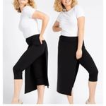 Betabrand  The Sassiest Pants Women Medium Black Skirt Built in Pants Stretch Photo 2