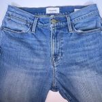 frame denim Le High Straight Raw Edge Side Slit in Imogen Dip Size 26 LHSTRAS204 Photo 3