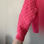 Trina Turk  Pink Button Down 3/4 Sleeves Cardigan 100% Merino Wool Women’s Size M Photo 4