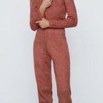 ZARA  Maeve Pink Knit Joggers Size Large High-Waisted Pants Loungewear Cozy Photo 14