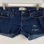 Abercrombie & Fitch  Blue Dark Wash Custom Hem Shorts 2 Photo 0