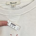 Madewell NWT Garment-Dyed Crewneck Sweatshirt in Parchment - Size: Medium Photo 4