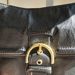 Coach Black Leather Shoulder Bag with Gold Accents Photo 1