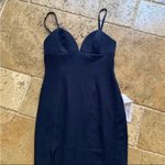 Dress the Population  Alejandra Sweetheart Sleeveless Long Dress w/ Slit Navy M Photo 8