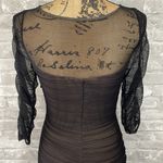 BCBGMAXAZRIA Mesh Ruched Cocktail Dress Photo 7