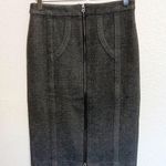 Shades Of Grey By Micah Cohen Gray Zip Front Career Business Pencil Skirt Photo 0