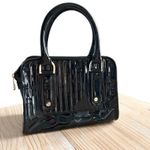 Ted Baker NEW Woody Mini Bowler Top Handle Bag Black Faux Leather Photo 2