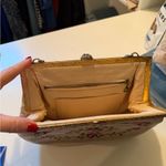 Vintage Needlepoint Creme Floral Handbag Photo 2
