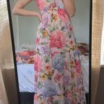 EXPRESS  Pink Floral Print Maxi Dress  Photo 1