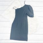 Black Halo Women's Cooper Sheath Dress One Shoulder Puff Sleeve In Black Size 0 Photo 5