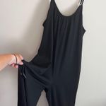 Jumpsuit Women’s XL Oversized Black Adjustable Straps Tank Top Wide Leg Boho Photo 1