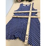 Casual Women Thank Dress Small Blue And White Striped Cutout Waist Sleeveless Photo 5