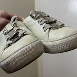 Salvatore Ferragamo White leather lace up logo trainers sneakers size US 7.5 Photo 8