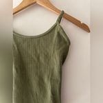 American Eagle Sage Green Ribbed Bodysuit Photo 1