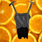 Vintage Teddi‎ 2 Piece Sleeveless Mini Bodycon Dress and Matching Top Size 10 Black Photo 2