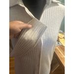 H&M Ribbed Button-Down Polo Midi Dress – Cream, Size S Photo 4