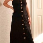 Forever 21  Black Button Front Midi Dress Photo 0