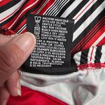 No Boundaries  Y2K Red and Black Striped Halter Top – Retro Bubble Hem Clubwear Photo 7