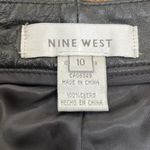 Nine West Vintage Genuine Leather High Rise Straight Leg Pants in Black Size 10 Photo 11