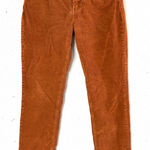 New York & Company 6 Corduroy Straight Leg Pants in Pumpkin Brown Photo 0