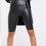 ALLSAINTS  Cora Cycling Shorts Leather Raw Hem Sz 0 Photo 0