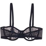 Cuup The Balconette Mesh Underwire Bra: Black 38G (4D) Size undefined Photo 0