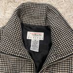 Talbots Houndstooth Wool Blend Quilted Vest Women's Sz P Full Zip Zipper Pockets Photo 13