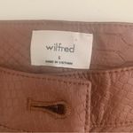 Wilfred EUC Brown Vegan Leather Snake Skin Print High Rise Straight Pants 6 Photo 1