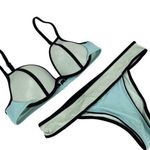 Victoria's Secret  The Fabulous Mint Green Colorblack Bikini 34B & Medium Photo 0