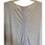 French Laundry Gray Ribbed Asymmetrical Short Sleeve Tunic Blouse Plus Size 2X Photo 3