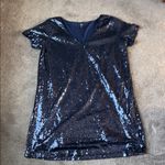 Lulus  Light Up the Night Navy Blue Sequin Shift Mini Dress SIZE 1X Photo 1
