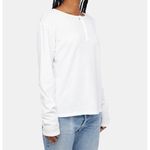 Lacausa  Vintage Henley Womens Top Cotton Long Sleeve White Size L Photo 1