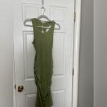 Sundry NWT  Rib Ruched Dress in Olive Photo 4