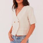 Peppermayo Hacienda linen short sleeve blazer SZ 4 Photo 5