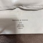 HARMONY BALANCE White Ribbed Padded Crop Tank Top Sports Bra Sz L GUC Size L Photo 2