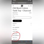 Slow Love Old Skool Cotton Knit Tank Top Charcoal Size 2 EUC Gray Size L Photo 7