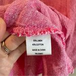 For Cynthia  Lagenlook Linen Blend Pink Asymmetric Top Small Photo 2