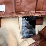 H&M ‎ Brown Vegan Leather Belted Paper Bag Trousers Tapered Pants Size 6 Photo 11