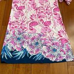 Lilly Pulitzer Lula Dress Coral Reef Tint Flamingle Engineered Waffle sleeves S Photo 8