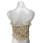 H&M Beige Sleeveless Smocked Square Neck Cami Camisole Tank Crop Top Size XL Photo 1