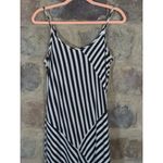 American Rag Cie Dress Woman's Medium Black White Striped Maxi Sleeveless Cruise Photo 2