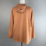 Yak & Yeti Mushroom Print Hoodie Sweatshirt w Pocket Orange Cotton French Terry Size M Photo 4