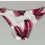 White Red Black Palm Tree Floral Bikini Bottoms Swimwear Bathing Suit Size S 🤍♥️ Photo 2