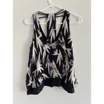 Nicole Miller Nicole Miller Artelier Tank Womens Medium Black Floral Silk Career Event Party Photo 1