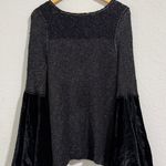 Free People  Celestial Velvet Bell-Sleeve Tunic Sweater Photo 7